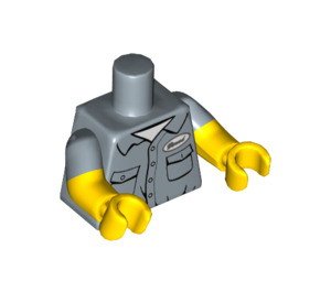 LEGO Sand Blue Janitor Minifig Torso (973 / 16360)