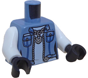 LEGO Sandblau Joey Minifig Torso (973 / 76382)