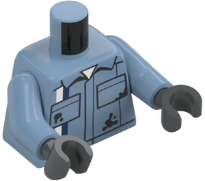 LEGO Sand Blue Mechanic Torso (973)