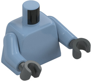 LEGO Sand Blue Minifigure Torso for Watto, with Dark Stone Grey Hands (973 / 76382)