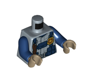 LEGO Zandblauw Officer in Jumpsuit Minifiguur Torso (973 / 76382)