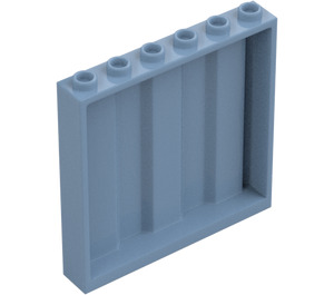 LEGO Sand Blå Panel 1 x 6 x 5 med Corrugation (23405)