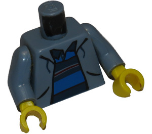 LEGO Sand Blue Peter Parker with Sand Blue Jacket Torso (973)