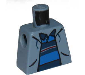 LEGO Sand Blue Peter Parker with Sand Blue Jacket Torso without Arms (973)