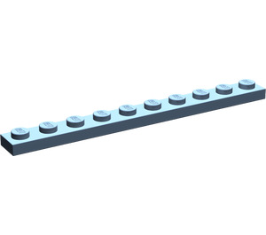 LEGO Sand Blue Plate 1 x 10 (4477)
