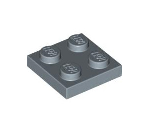 LEGO Sand Blue Plate 2 x 2 (3022 / 94148)