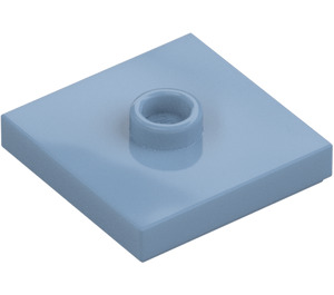 LEGO Sandblau Platte 2 x 2 mit Nut und 1 Mitte Noppe (23893 / 87580)