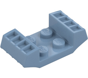 LEGO Sandblå Plade 2 x 2 med Hævet Grilles (41862)