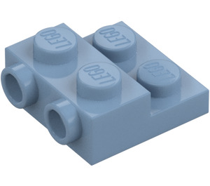 LEGO Sand Blue Plate 2 x 2 x 0.7 with 2 Studs on Side (4304 / 99206)