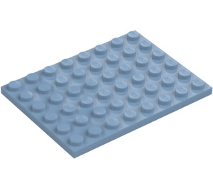 LEGO Sand Blå Platta 6 x 8 (3036)