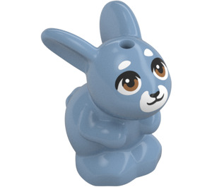 LEGO Sand Blue Rabbit with White Markings and Orange Eyes (101279)