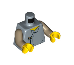 LEGO Sandblau Ray Minifig Torso (973 / 76382)