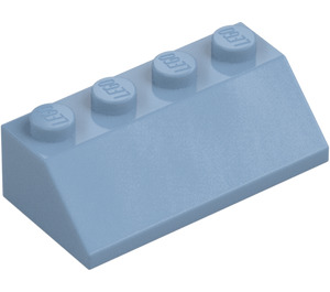 LEGO Bleu Sable Pente 2 x 4 (45°) avec surface rugueuse (3037)