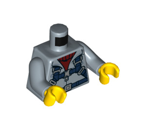 LEGO Zandblauw Submarine Piloot Minifiguur Torso (973 / 76382)