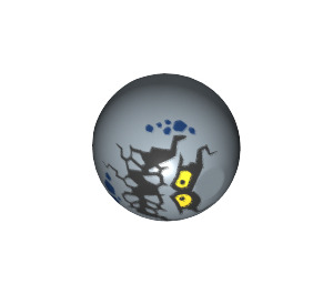 LEGO Sand Blue Technic Ball with Graveller Rock Face (18384 / 29679)