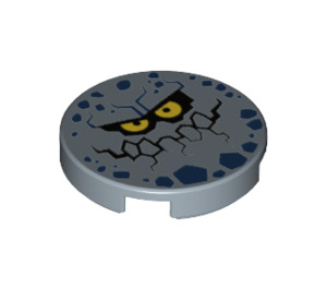 LEGO Sand Blue Tile 2 x 2 Round with Rock Monster with Bottom Stud Holder (14769 / 29493)