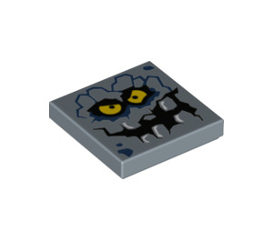 LEGO Bleu Sable Tuile 2 x 2 avec Brickster Face avec rainure (3068 / 30297)