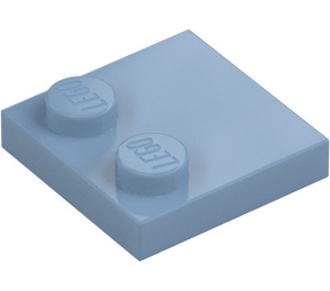 LEGO Sand Blue Tile 2 x 2 with Studs on Edge (33909)