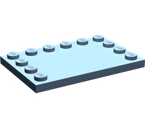 LEGO Sand Blue Tile 4 x 6 with Studs on 3 Edges (6180)