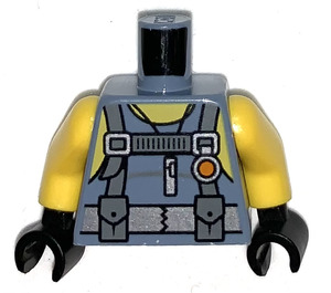 LEGO Sand Blue Torso with Scuba Suit, Sleeveless, Utility Belt and Gloves (973 / 76382)