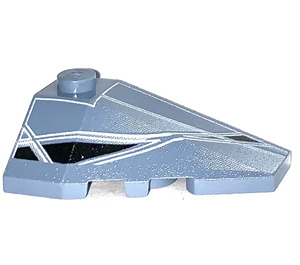 LEGO Sand Blue Wedge 2 x 4 Triple Right with Alpha Team Arctic Speeder Pattern (43711 / 49723)