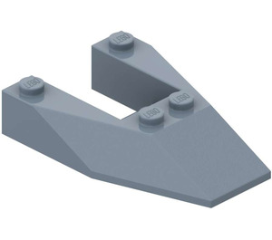 LEGO Sand Blue Wedge 6 x 4 Cutout without Stud Notches (6153)