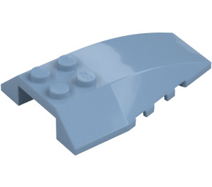 LEGO Sand Blue Wedge 6 x 4 Triple Curved (43712)