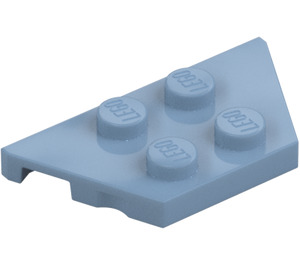 LEGO Sand Blue Wedge Plate 2 x 4 (51739)