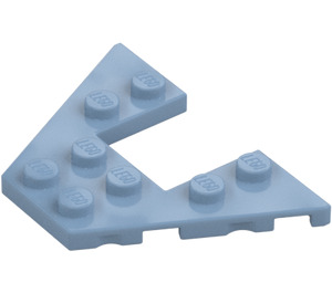 LEGO Sand Blue Wedge Plate 4 x 6 with 2 x 2 Cutout (29172 / 47407)