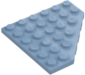 LEGO Sandblau Keil Platte 6 x 6 Ecke (6106)