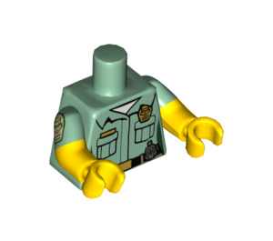 LEGO Sandgrün Tier Control Officer Minifig Torso (973 / 16360)