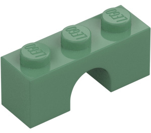 LEGO Sandgrün Bogen 1 x 3 (4490)