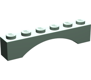 LEGO Sand Green Arch 1 x 6 Continuous Bow (3455)