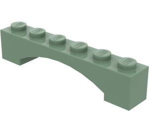 LEGO Pískově zelená Klenba 1 x 6 Zvednutý luk (92950)