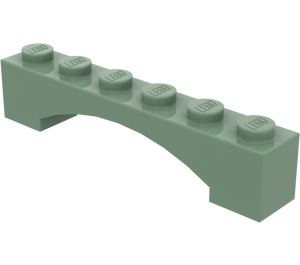 LEGO Zandgroen Boog 1 x 6 Verhoogde boog (92950)
