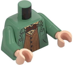 LEGO Verde sabbiato Arthur Weasley con Verde sabbiato Giacca e Reddish Marrone Gambe Minifigure Busto (973 / 76382)