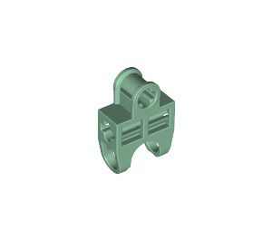 LEGO Sand Green Ball Connector with Perpendicular Axleholes and Vents and Side Slots (32174)