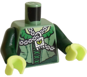 LEGO Sand Green Banshee Singer Minifig Torso (973 / 76382)