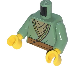 LEGO Piaskowa zieleń Łódź Vendor Tułów (973 / 76382)