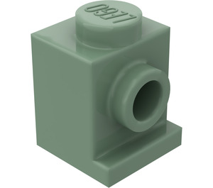 LEGO Zandgroen Steen 1 x 1 met Koplamp en geen slot (4070 / 30069)