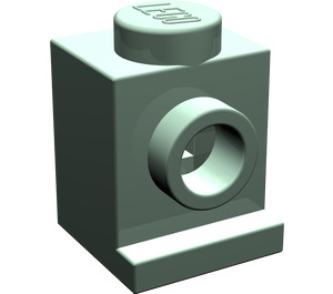 LEGO Sandgrün Backstein 1 x 1 mit Scheinwerfer und Slot (4070 / 30069)