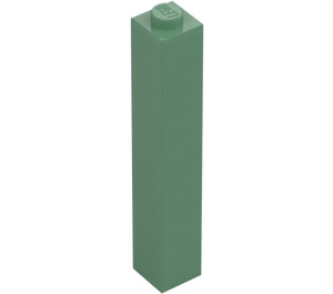 LEGO Sand Green Brick 1 x 1 x 5 with Solid Stud (2453)