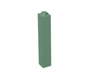 LEGO Sand Green Brick 1 x 1 x 5 with Solid Stud (2453)