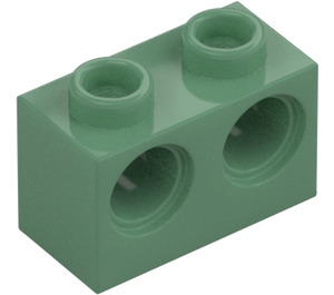 LEGO Sand Green Brick 1 x 2 with 2 Holes (32000)