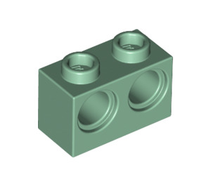 LEGO Sand Green Brick 1 x 2 with 2 Holes (32000)