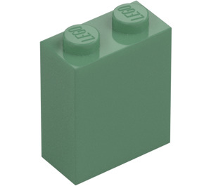 LEGO Sand Green Brick 1 x 2 x 2 with Inside Axle Holder (3245)