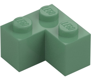 LEGO Sand Green Brick 2 x 2 Corner (2357)