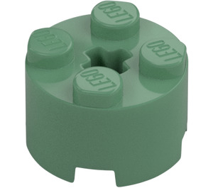 LEGO Sand Green Brick 2 x 2 Round (3941 / 6143)