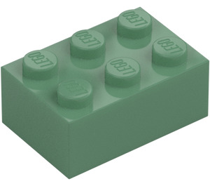 LEGO Sandgrün Stein 2 x 3 (3002)