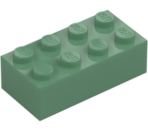 LEGO Pískově zelená Kostka 2 x 4 (3001 / 72841)